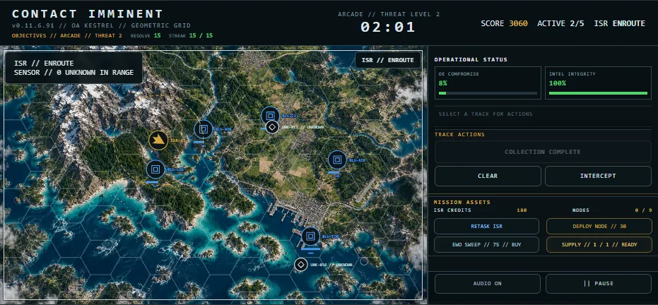 Contact Imminent arcade gameplay